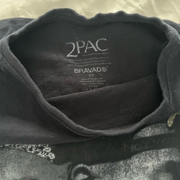 Bravado Black Tupac Graphic Tee - Picture 3 of 3